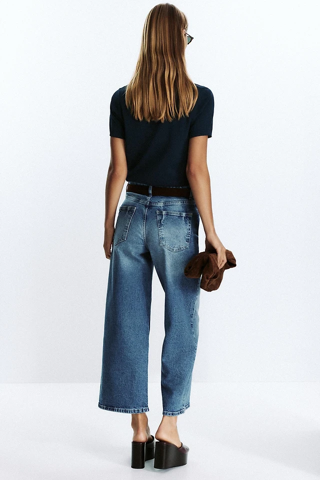 High Waist Culotte Trousers Culotte Zara Jeans CULOTTE TROUSERS