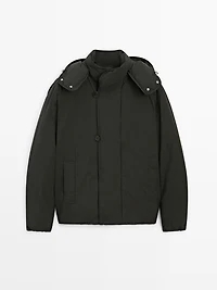 Short puffer parka a feather and down blend