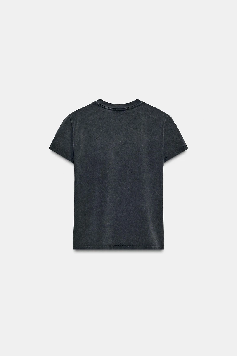 WASHED TEXT T-SHIRT