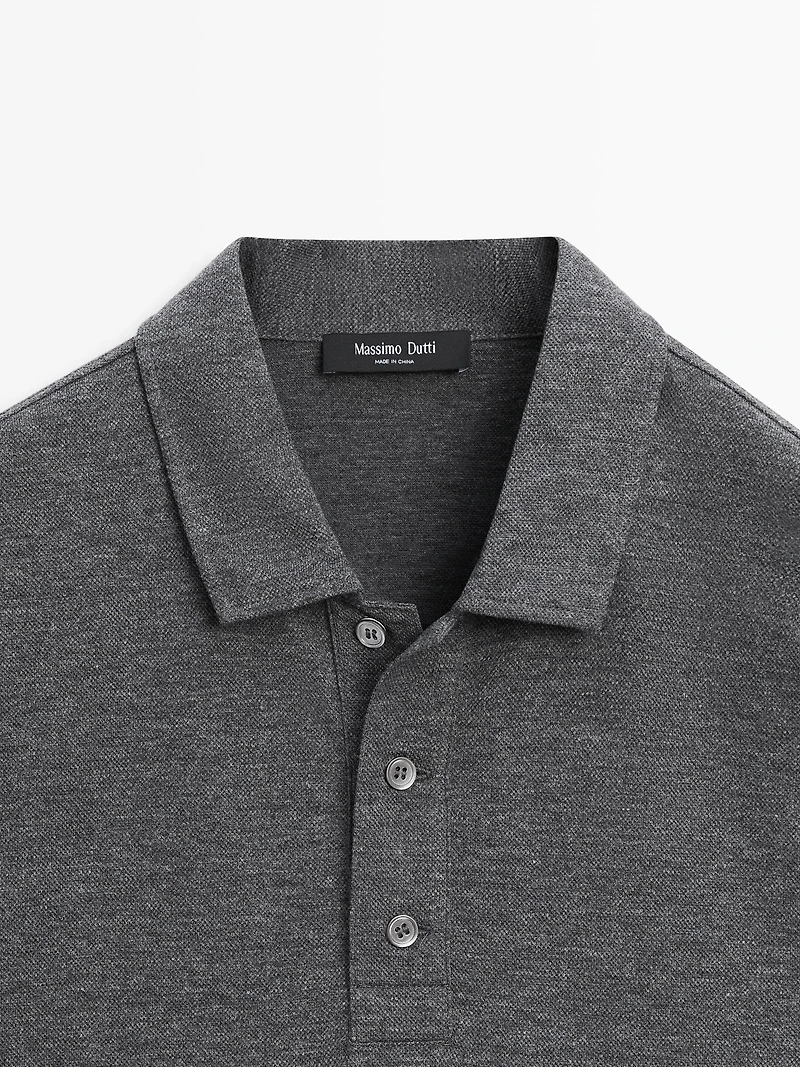 Short sleeve cotton polo shirt