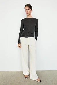 Wool T-shirt with raglan sleeves