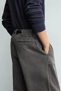 WASHED RELAXED FIT CHINO PANTS