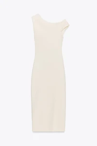 RUCHED MIDI DRESS