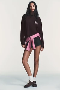 WASHED CONTRAST TEXT T-SHIRT