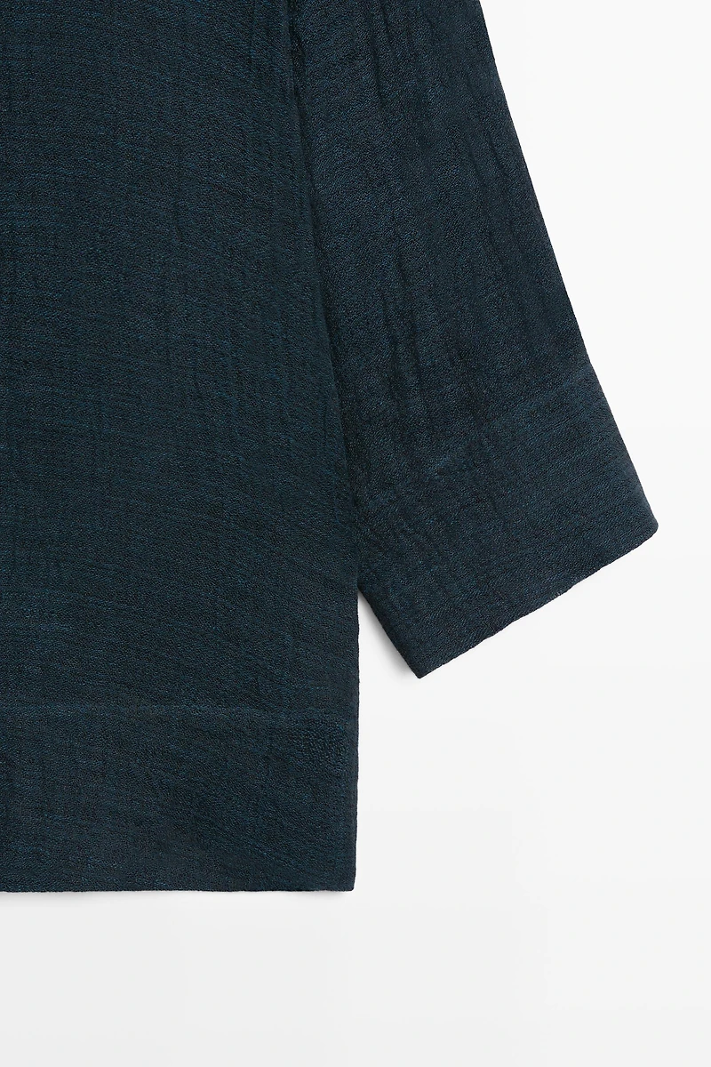 100% linen flowy mini dress