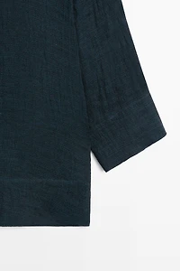 100% linen flowy mini dress