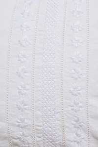 EMBROIDERED THROW PILLOW COVER