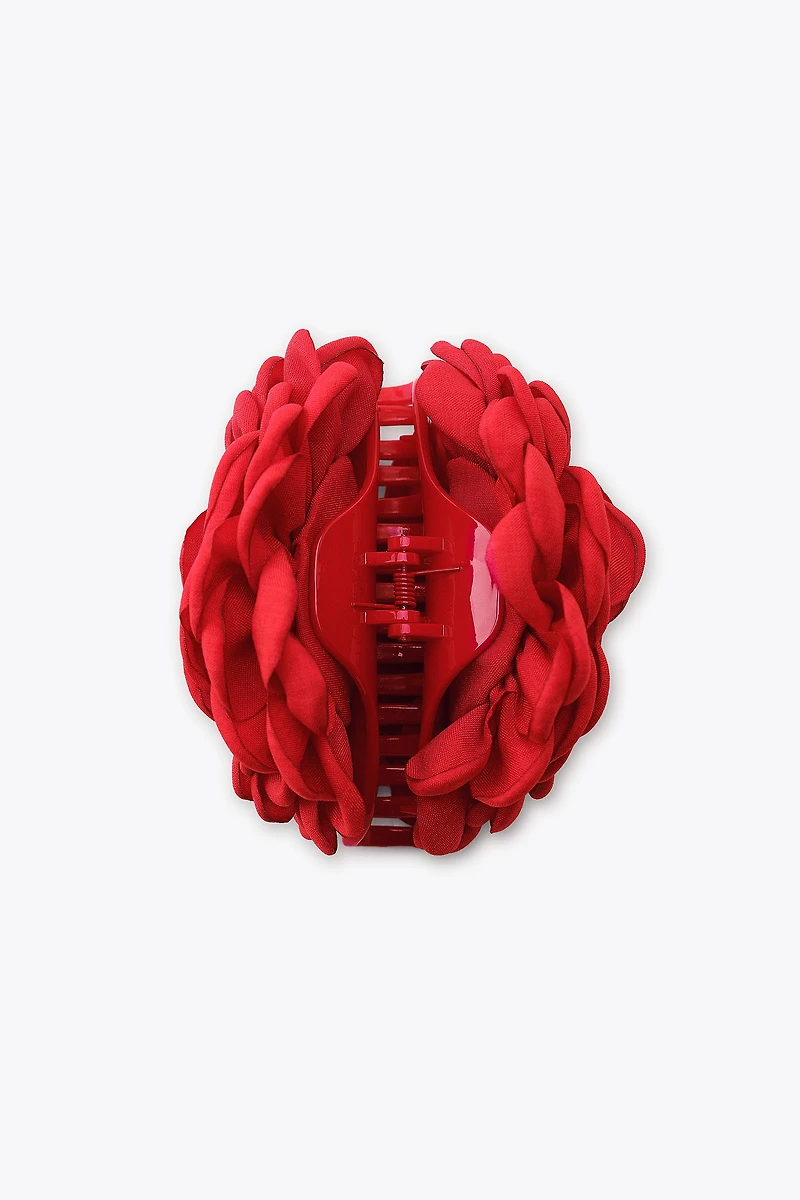 FLOWER FABRIC HAIR CLIP