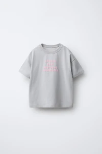 RAISED TEXT T-SHIRT