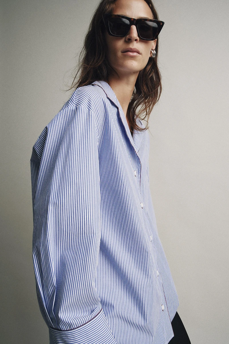 ZW COLLECTION CONTRAST TRIM SHIRT