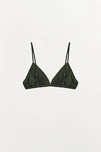 VELVET LACE TRIANGLE BRALETTE