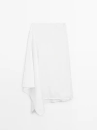 Jupe midi denim coupe asymétrique