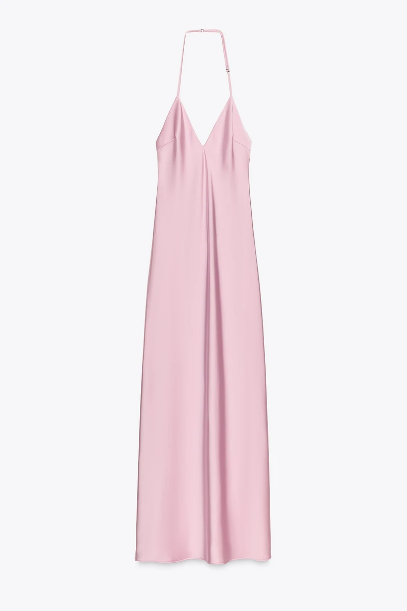 SATIN MIDI DRESS