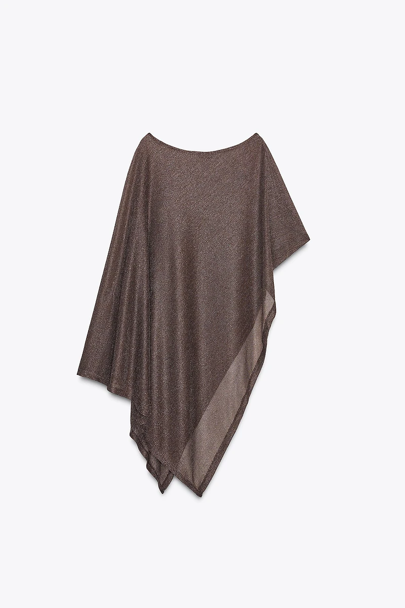 ASYMMETRIC METALLIC THREAD CAPE