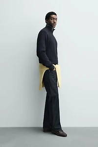 WOOL BLEND QUARTER-ZIP JUMPER