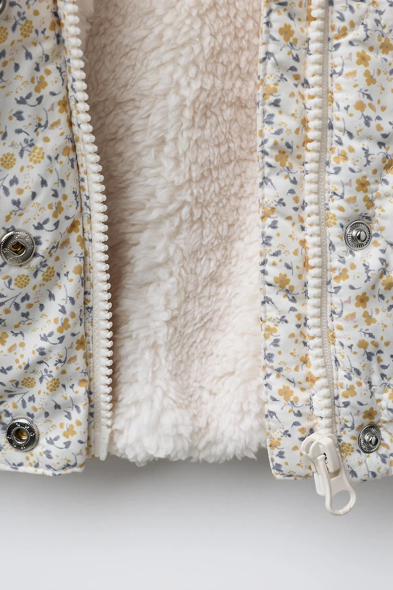 VESTE EN NYLON IMPRIMÉ FLEURS