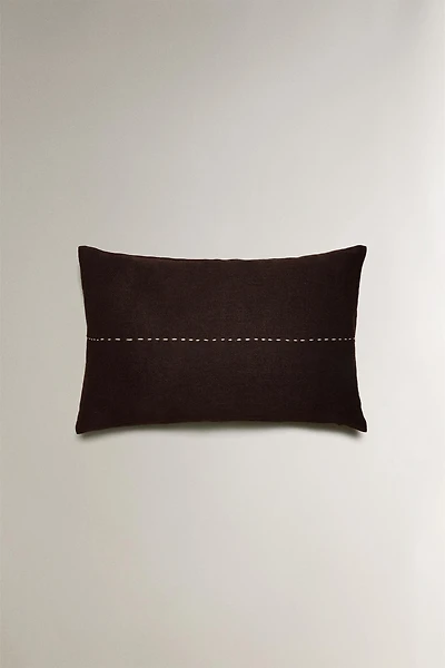 THROW PILLOW COVER WITH STITCHING