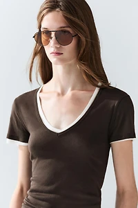 T-shirt 100 % coton superposé
