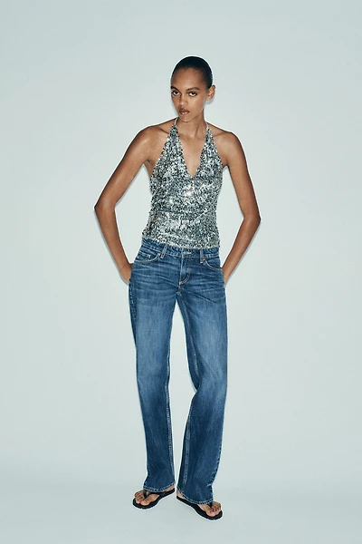SEQUIN HALTER TOP