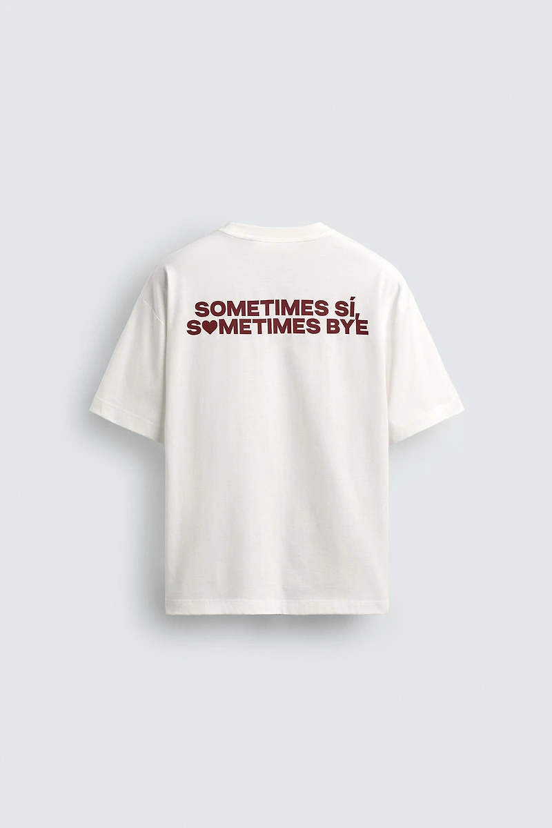 T-SHIRT POCHE INSCRIPTION ESTAMPÉE