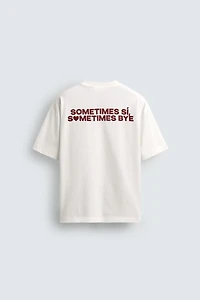 T-SHIRT POCHE INSCRIPTION ESTAMPÉE
