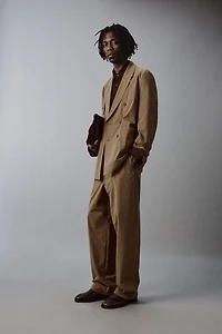 RELAXED FIT DOUBLE BREASTED SUIT JACKET