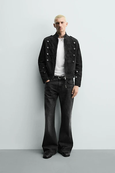 DENIM JACKET WITH FIREMAN CLASPS