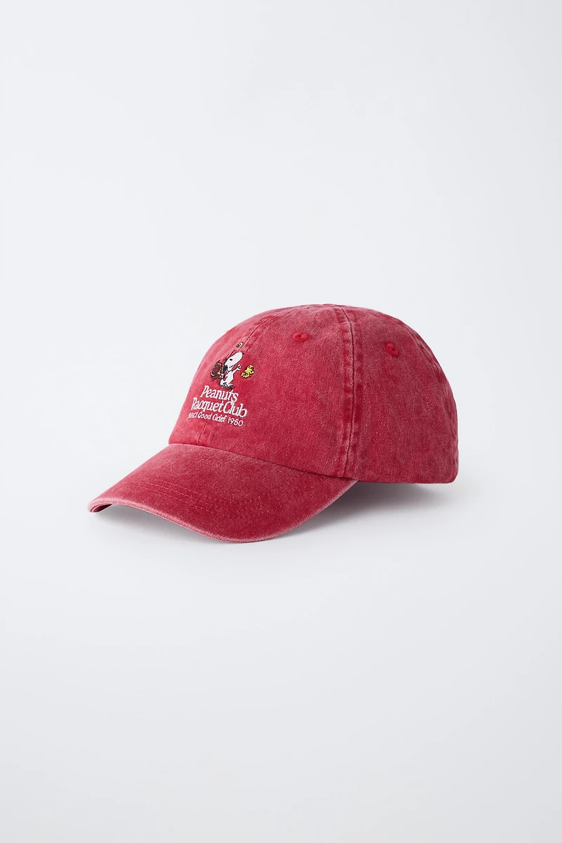 WASHED EFFECT EMBROIDERED SNOOPY PEANUTS™ CAP