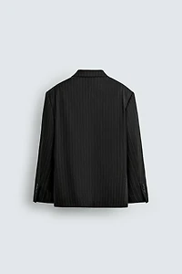 DOUBLE BREASTED PINSTRIPE SUIT BLAZER