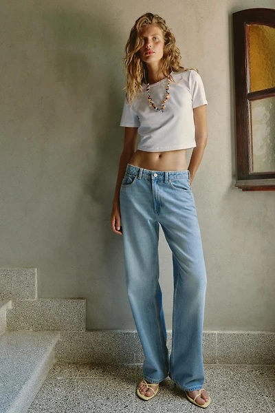 Z1975 HIGH WAIST STRAIGHT LONG LENGTH JEANS
