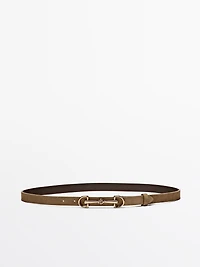 Ceinture équestre en croûte de cuir