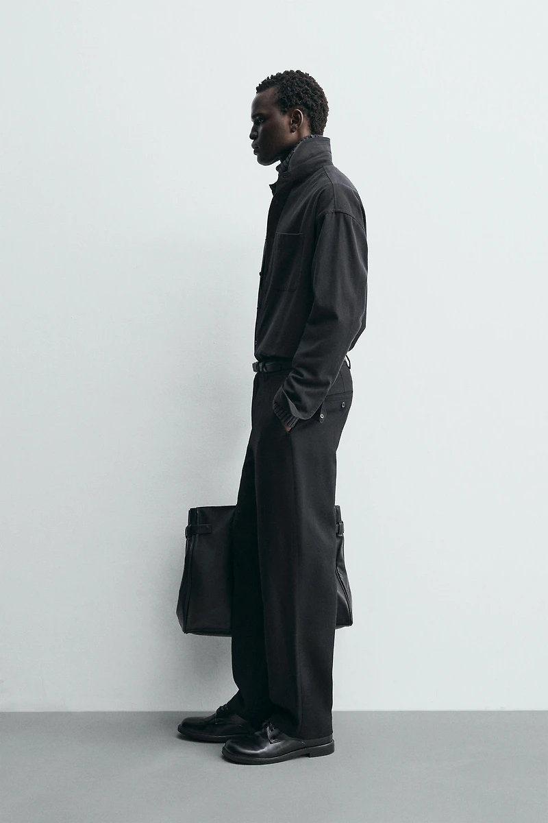 100% WOOL STRAIGHT FIT PANTS