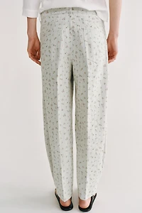 JEAN ZW COLLECTION FUSELÉ TAILLE HAUTE À FLEURS