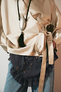 ZW COLLECTION LINEN WRAP BLOUSE