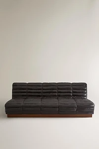 QUILTED LEATHER COUCH