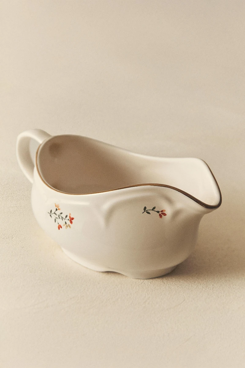 FLORAL PORCELAIN GRAVY BOAT