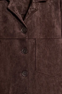 FAUX SUEDE OVERSHIRT