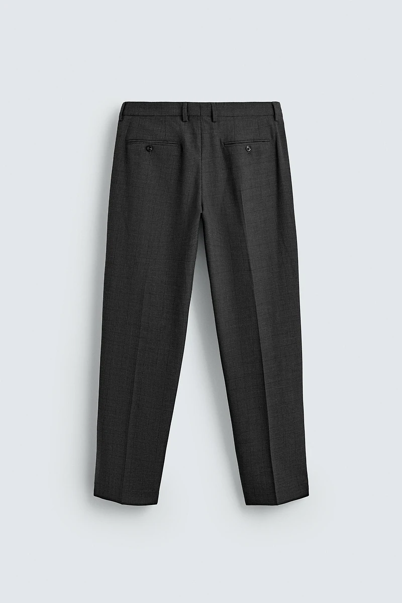 CHECK SUIT PANTS