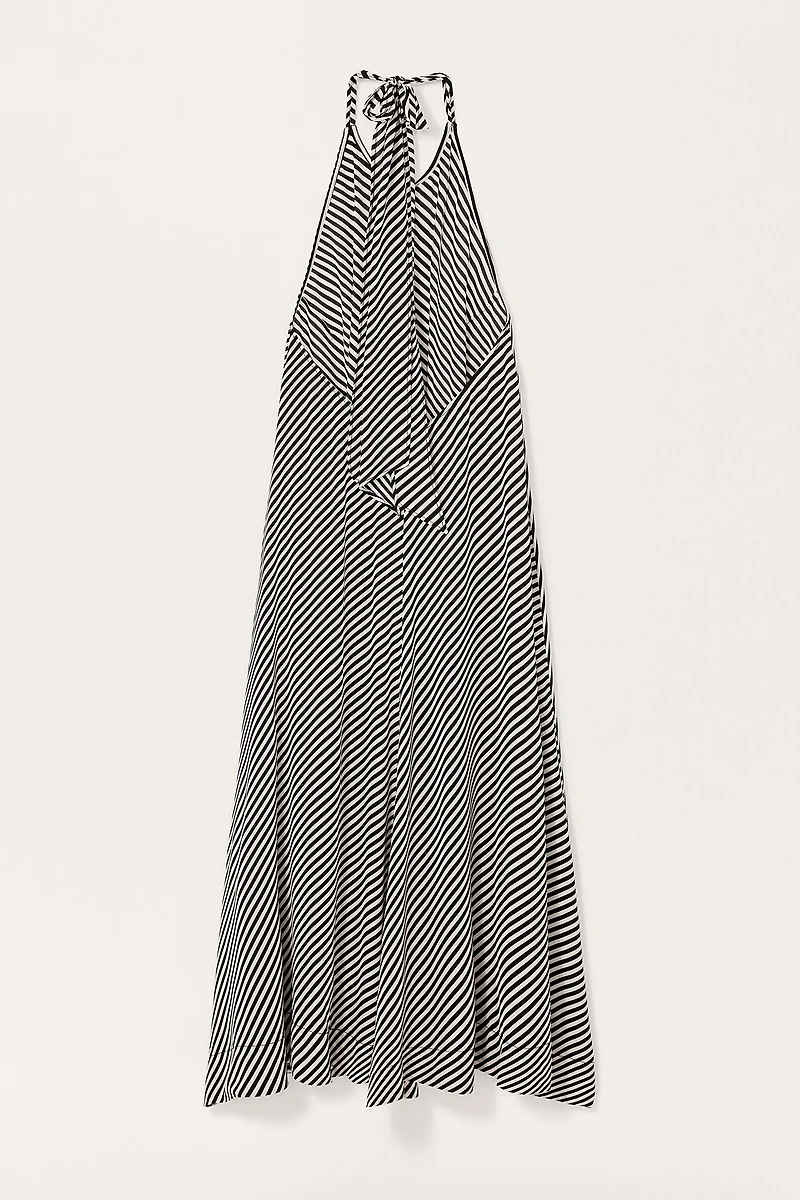 LIMITED EDITION STRIPED HALTER DRESS