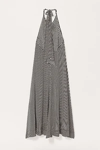 LIMITED EDITION STRIPED HALTER DRESS