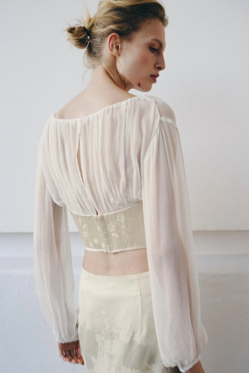BLOUSE CORSET JACQUARD BIMATIÈRE