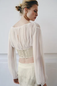 BLOUSE CORSET JACQUARD BIMATIÈRE