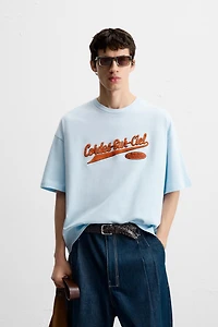 RUFFLED PATCH T-SHIRT