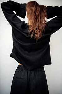 100% LINEN POCKET SHIRT ZW COLLECTION
