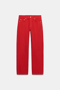 ZW COLLECTION MID-RISE STRAIGHT LEG JEANS