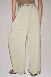 SEQUIN CARGO PANTS ZW COLLECTION