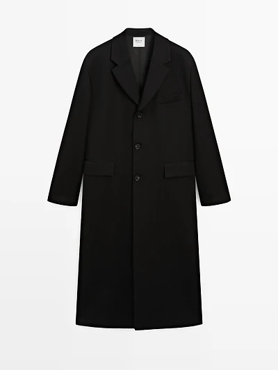 Long 100% wool coat - LIMITED