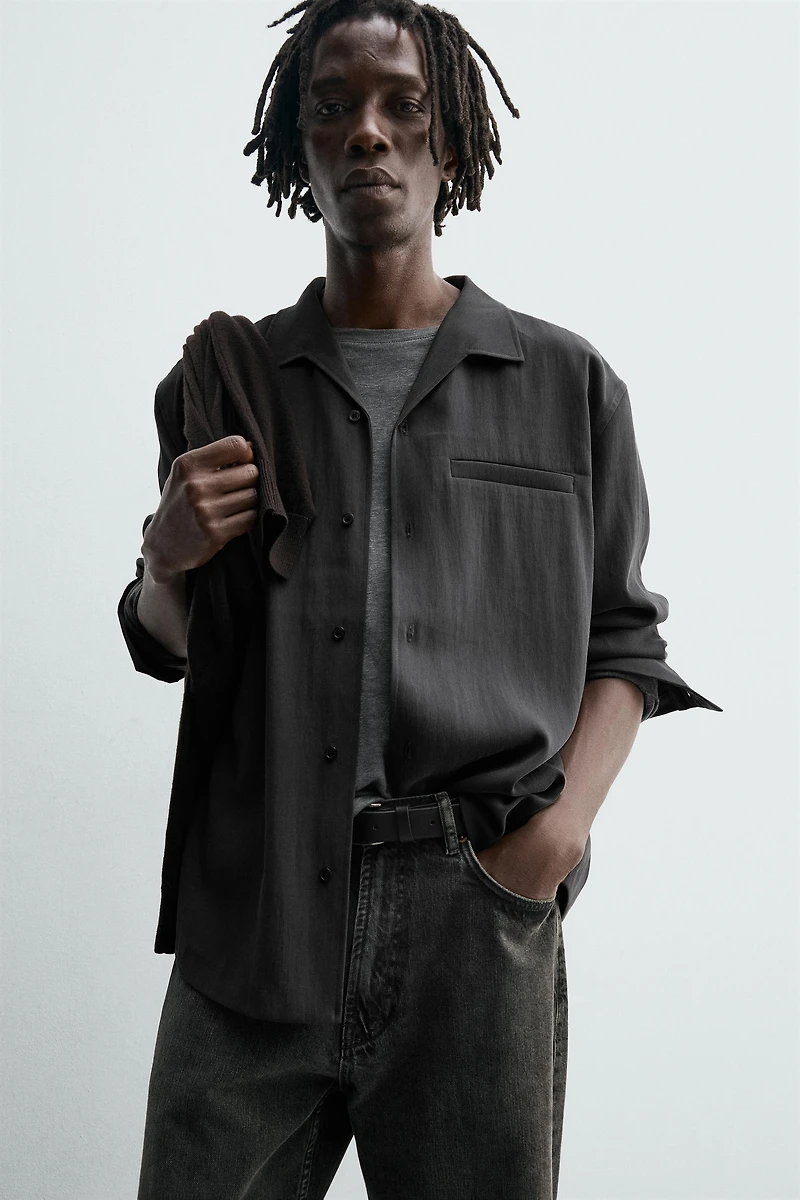 WASHED FLOWY SHIRT