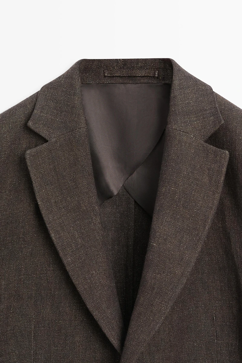 100% linen melange blazer