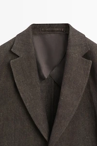100% linen melange blazer